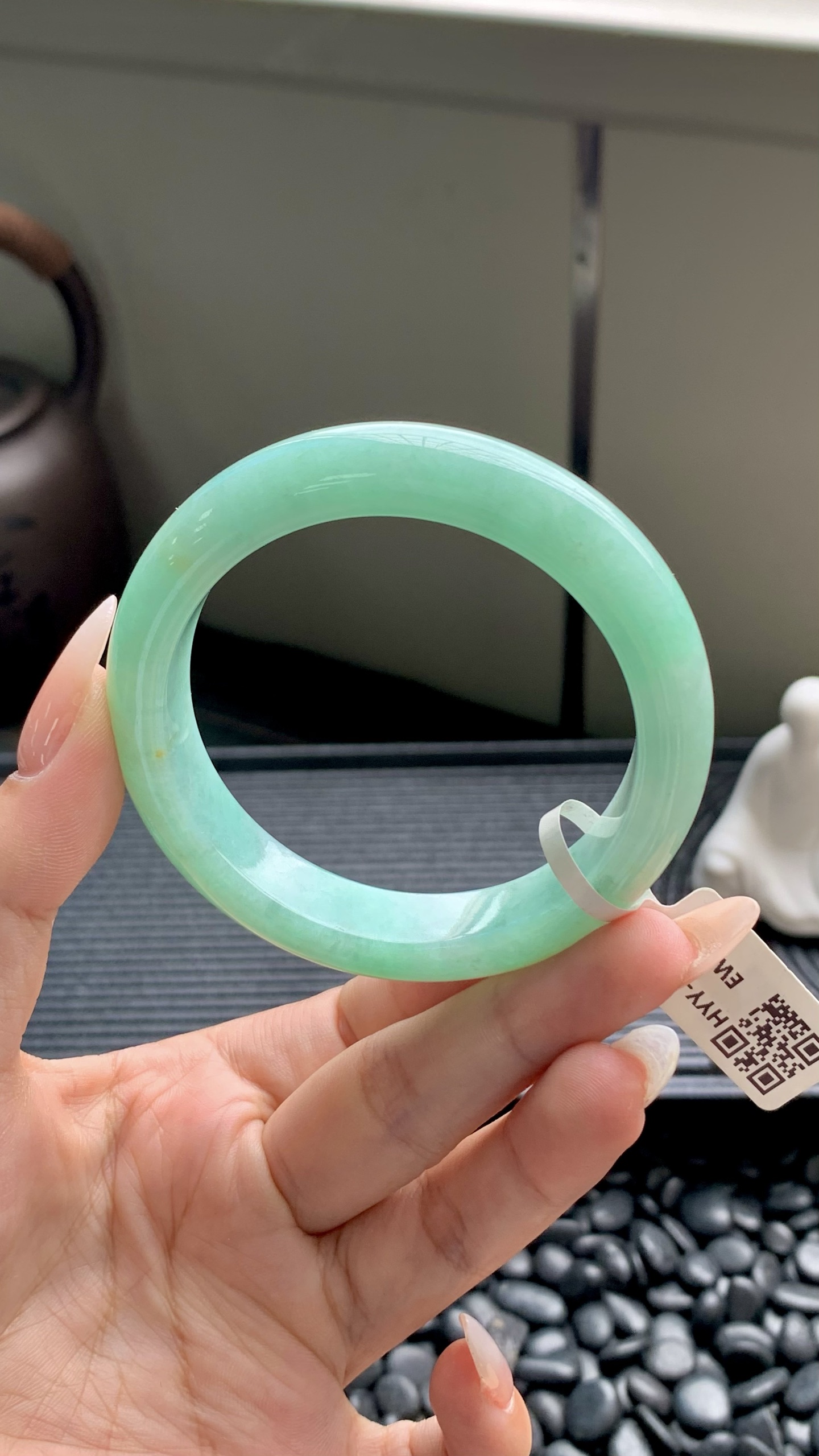 果绿洒金正圈成品,HYY-8422,尺寸：54-13-8.5