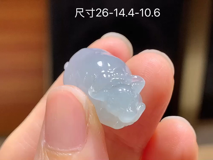冰种生肖牛,无裂,尺寸26-14.4-10.6