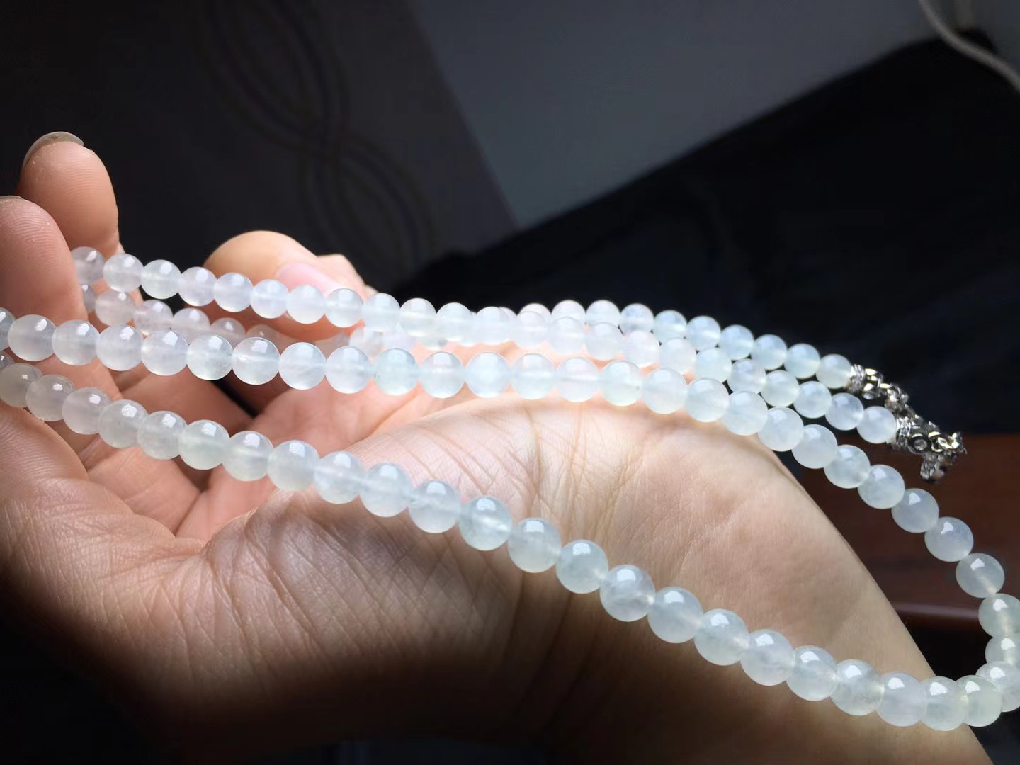 ️ 种珠链，卡6.1～5.2mm，108颗，种好，玉质细腻，均匀，通透，耐看