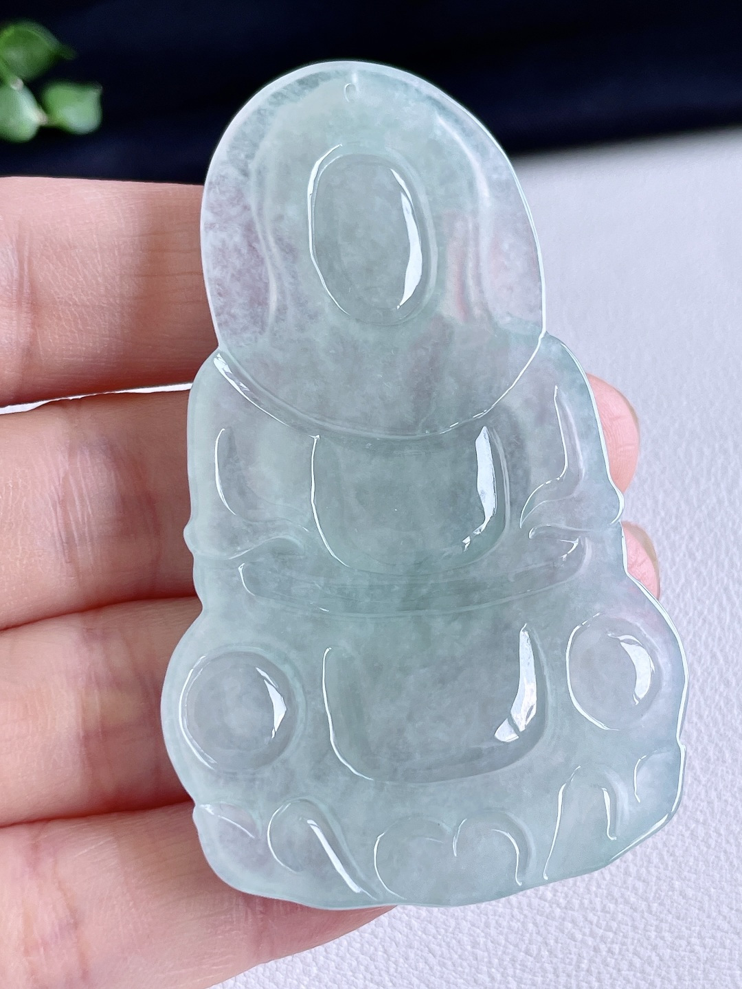 糯冰晴水正装大观音吊坠,性比高