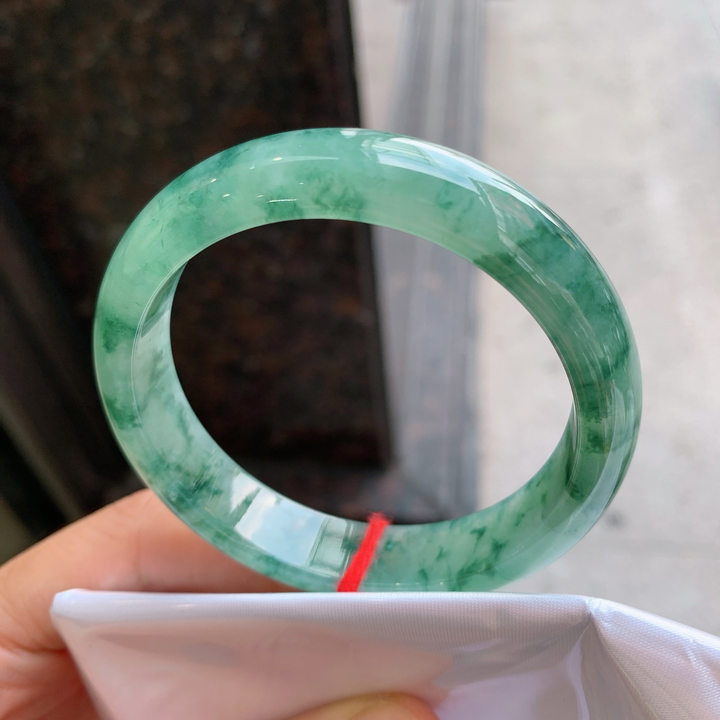 正圈飘花，无裂，花色漂亮