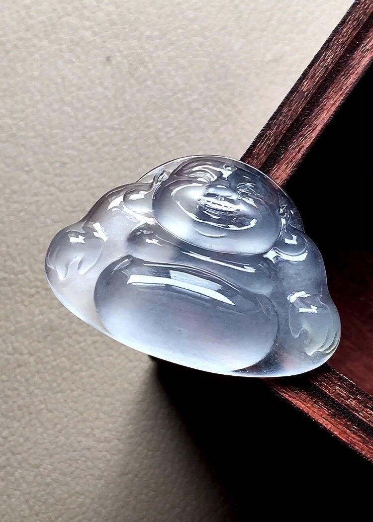 ️ 冰种佛公 底子水润无比，纯净冰透，无裂，尺寸18*24.8*4