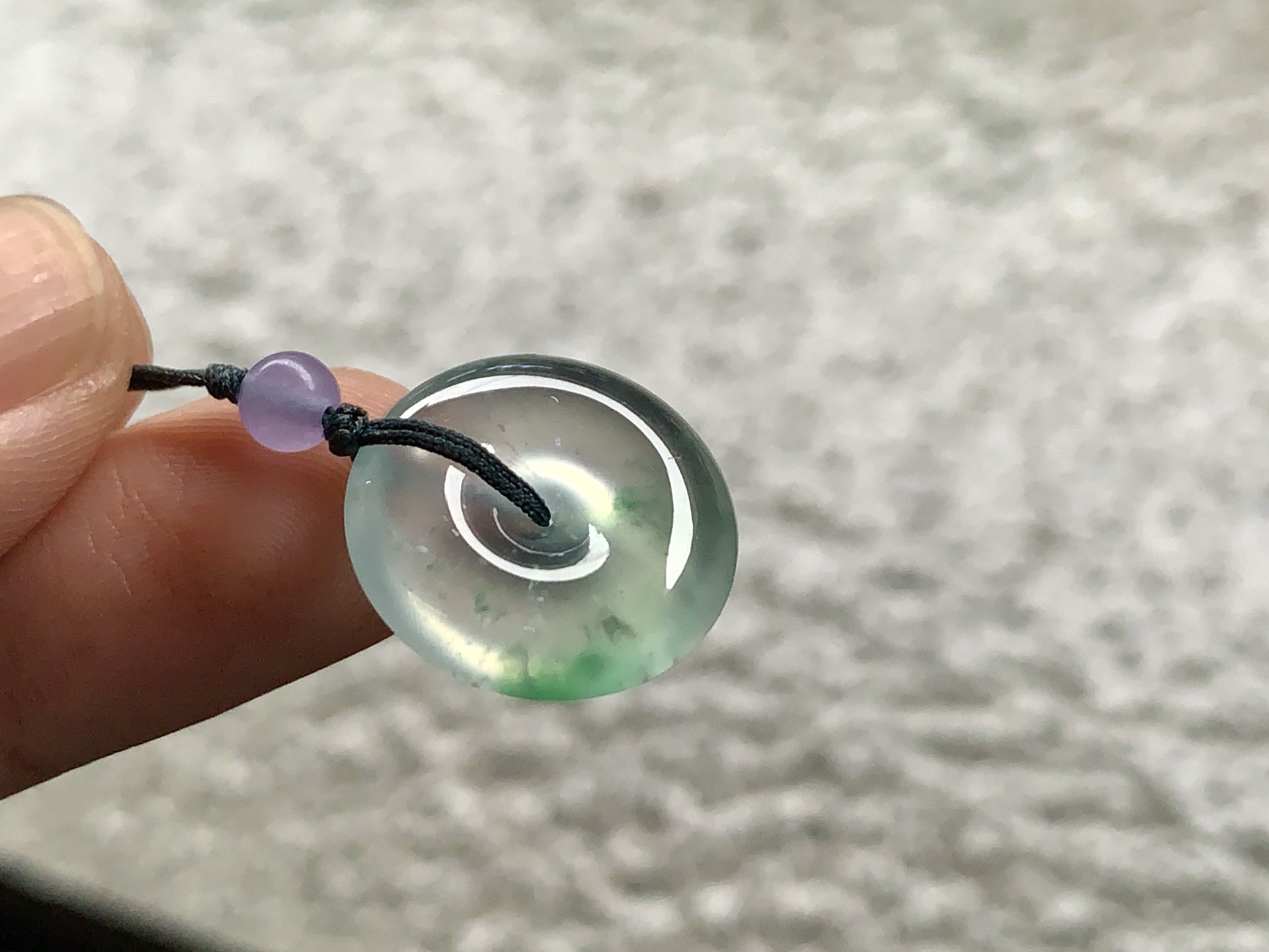 ️ 飘绿平安扣，尺寸：16.6×5，温润雅致，传世佳品