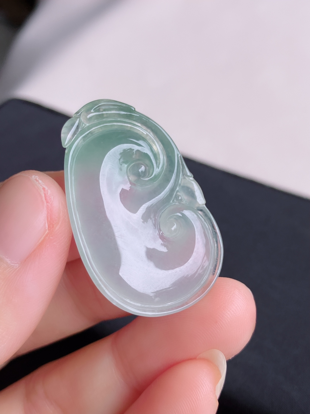 冰飘花如意，晶莹剔透，尺寸37.3/23/5.8/自然光实拍