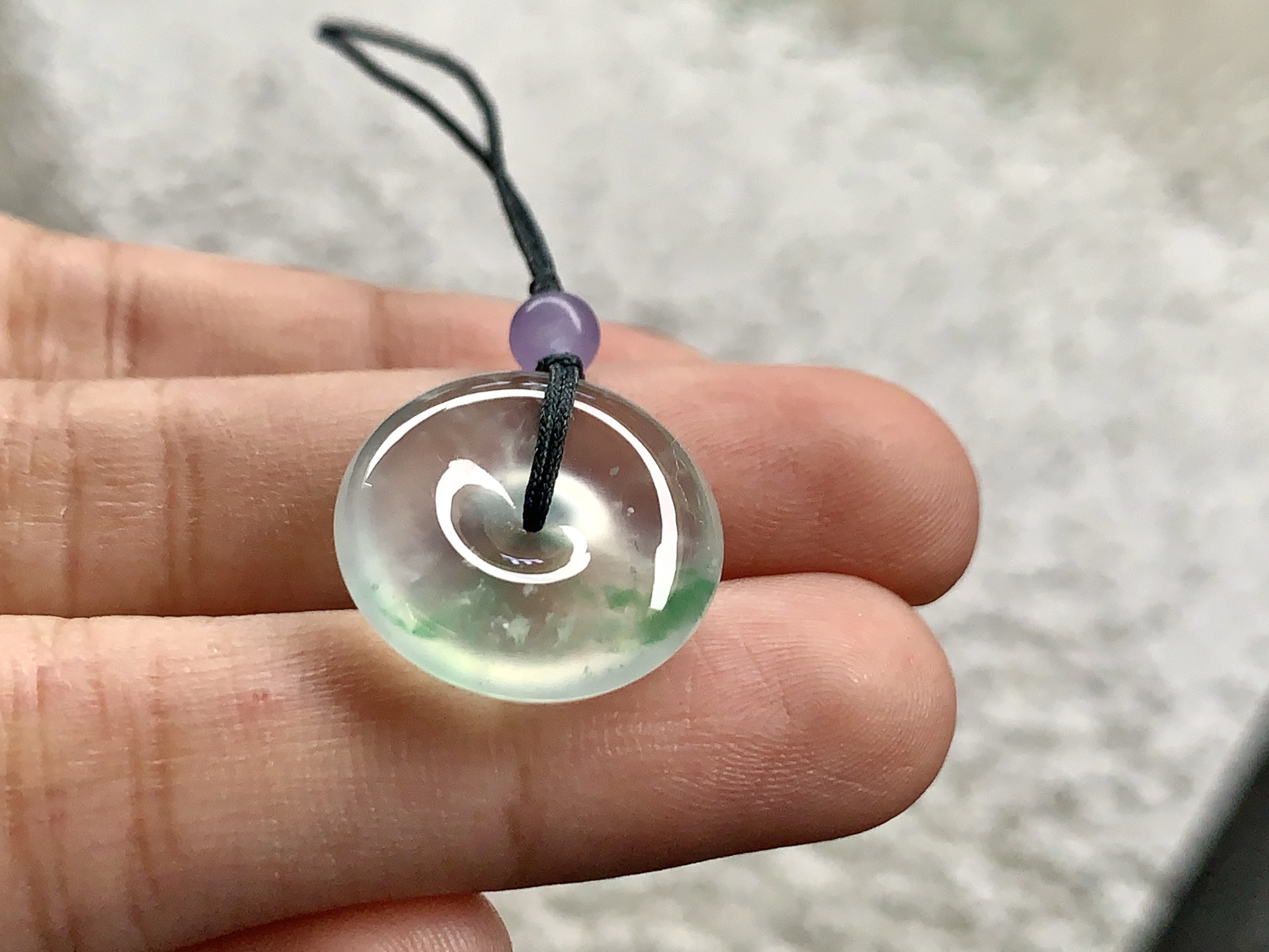️ 飘绿平安扣，尺寸：16.6×5，温润雅致，传世佳品