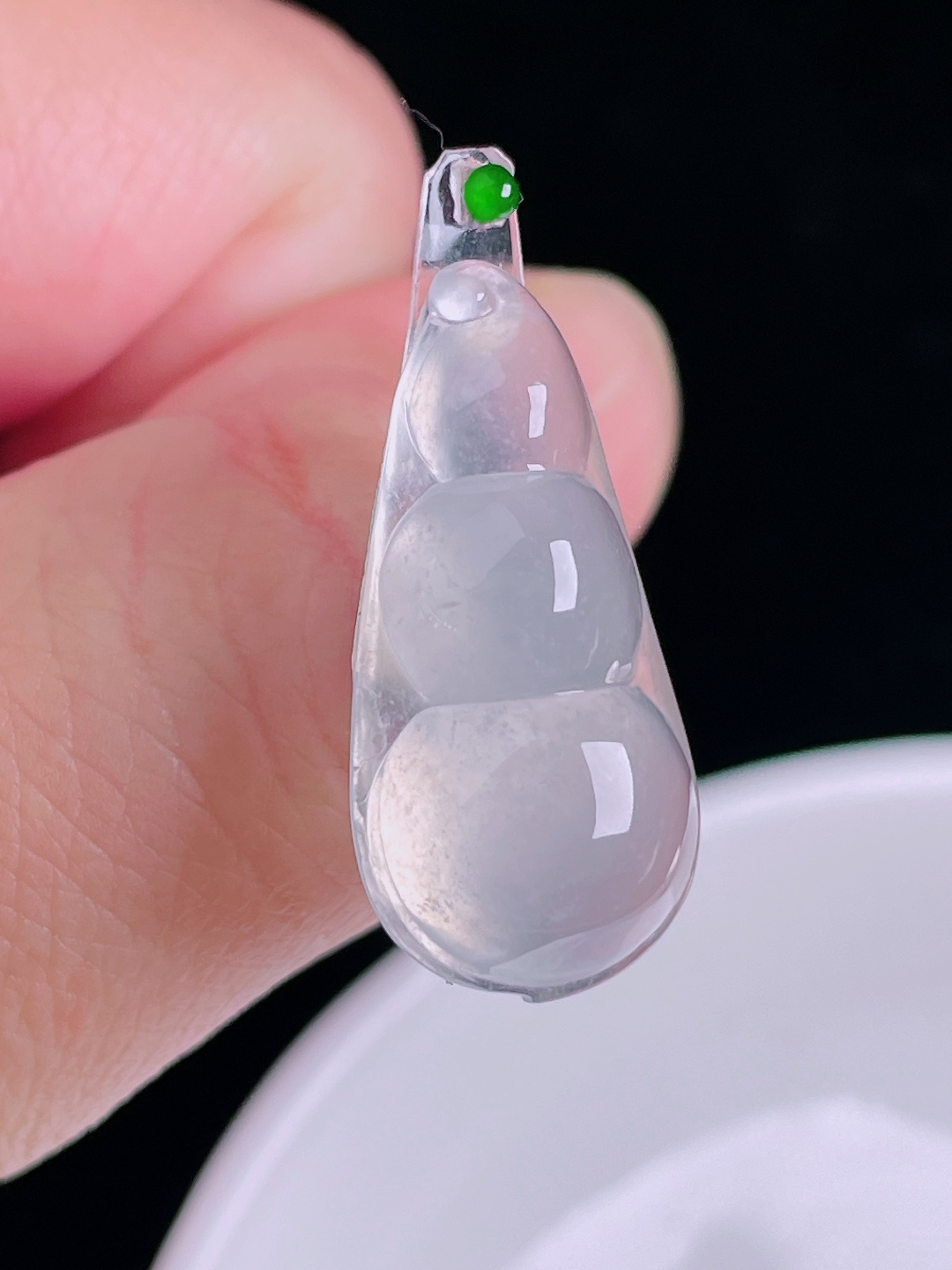 高冰豆子福豆，老种起光，细底通透，尺寸：27/13.3/8mm0905