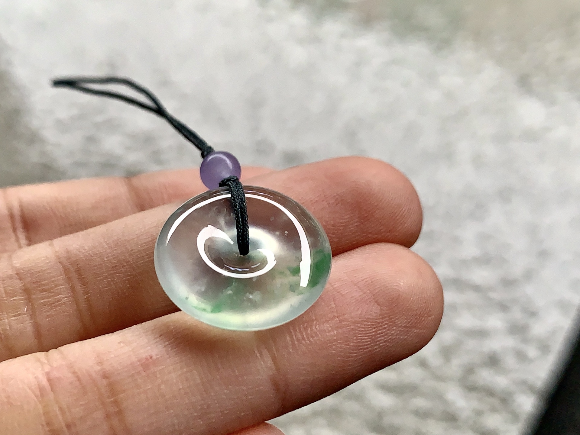 ️ 飘绿平安扣，尺寸：16.6×5，温润雅致，传世佳品