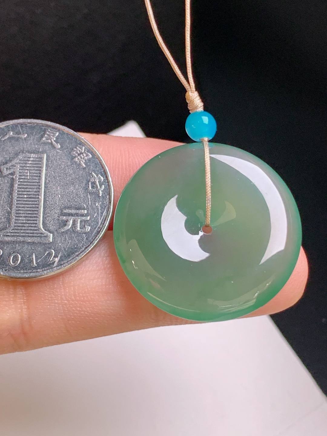 冰晴平安扣，温润细腻，满圈起光，平安圆满