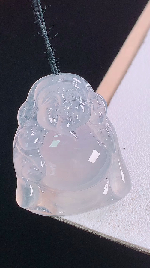 冰透财神，无裂，尺寸31.8-25.3-5.4mm