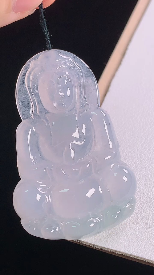 冰种观音，无裂，尺寸:53.3-35.1-5.7mm 25