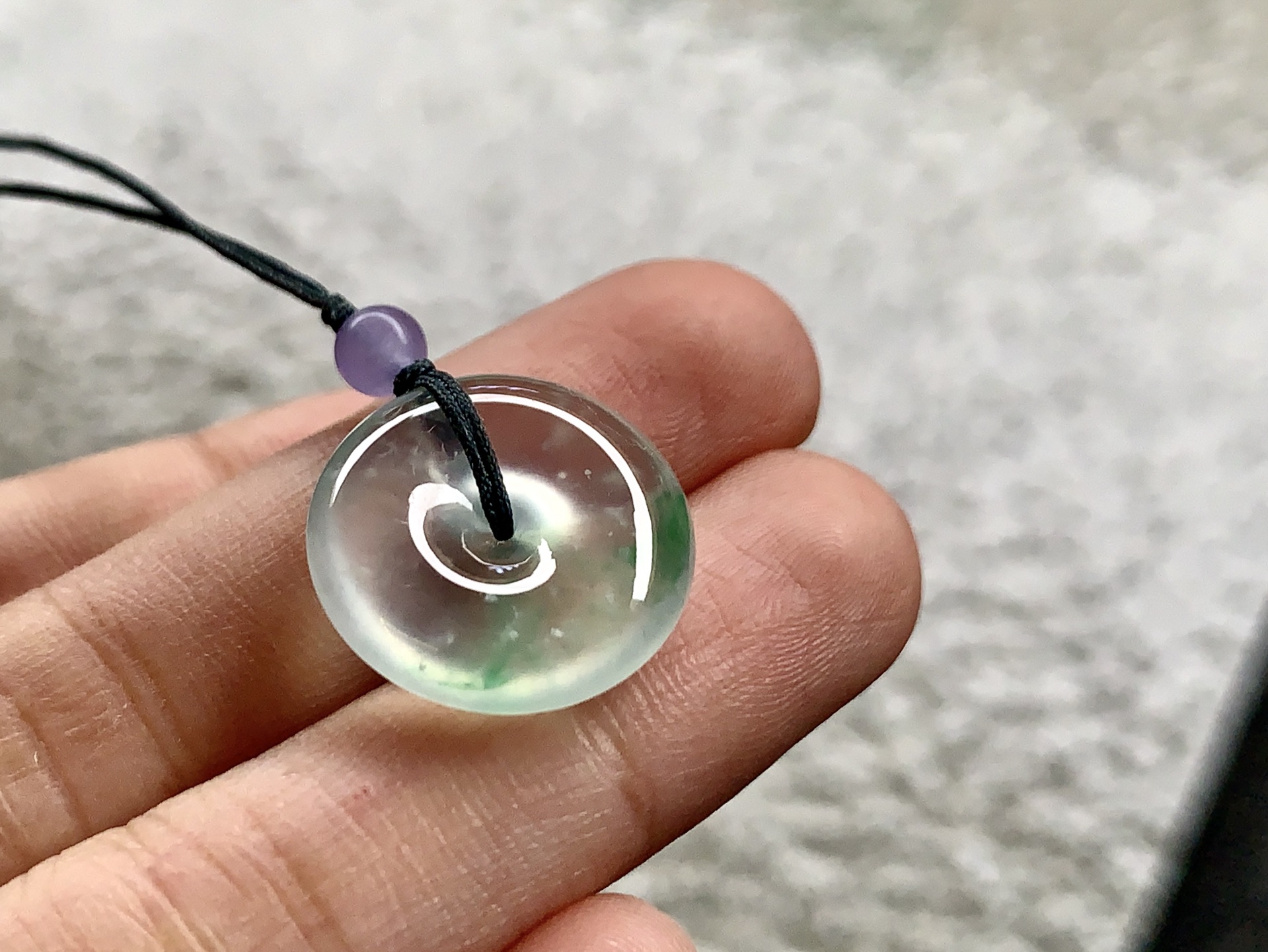 ️ 飘绿平安扣，尺寸：16.6×5，温润雅致，传世佳品