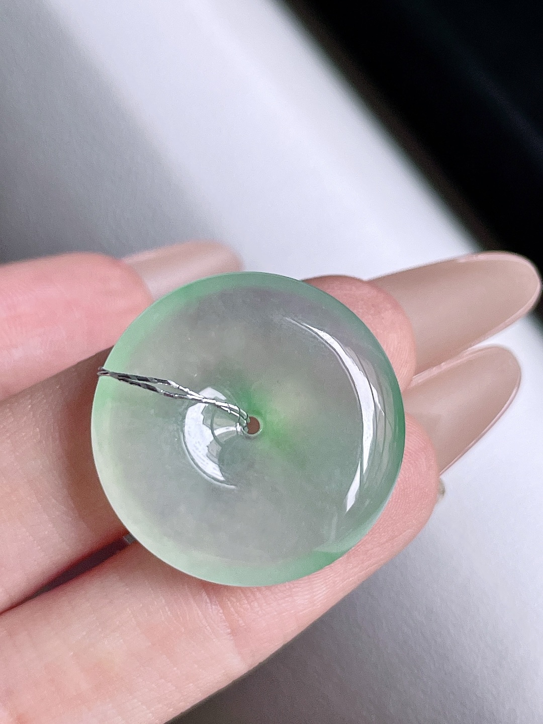 ️ 冰种晴水平安扣 冰润通透，油润冰胶 尺寸：25/5.7