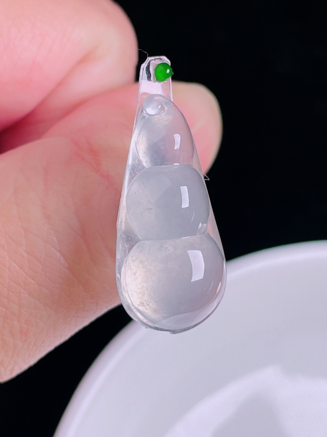 高冰豆子福豆，老种起光，细底通透，尺寸：27/13.3/8mm0905