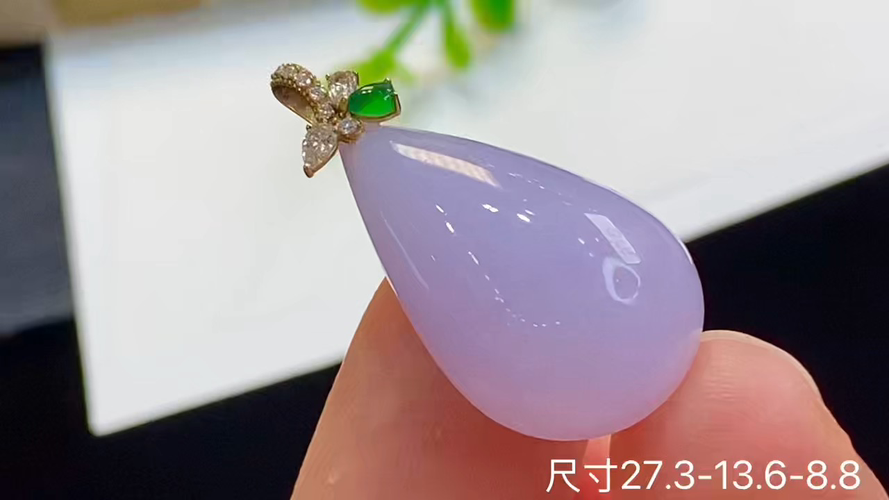 ️18k金+钻吊坠，无裂，27.3-13.6-8.8