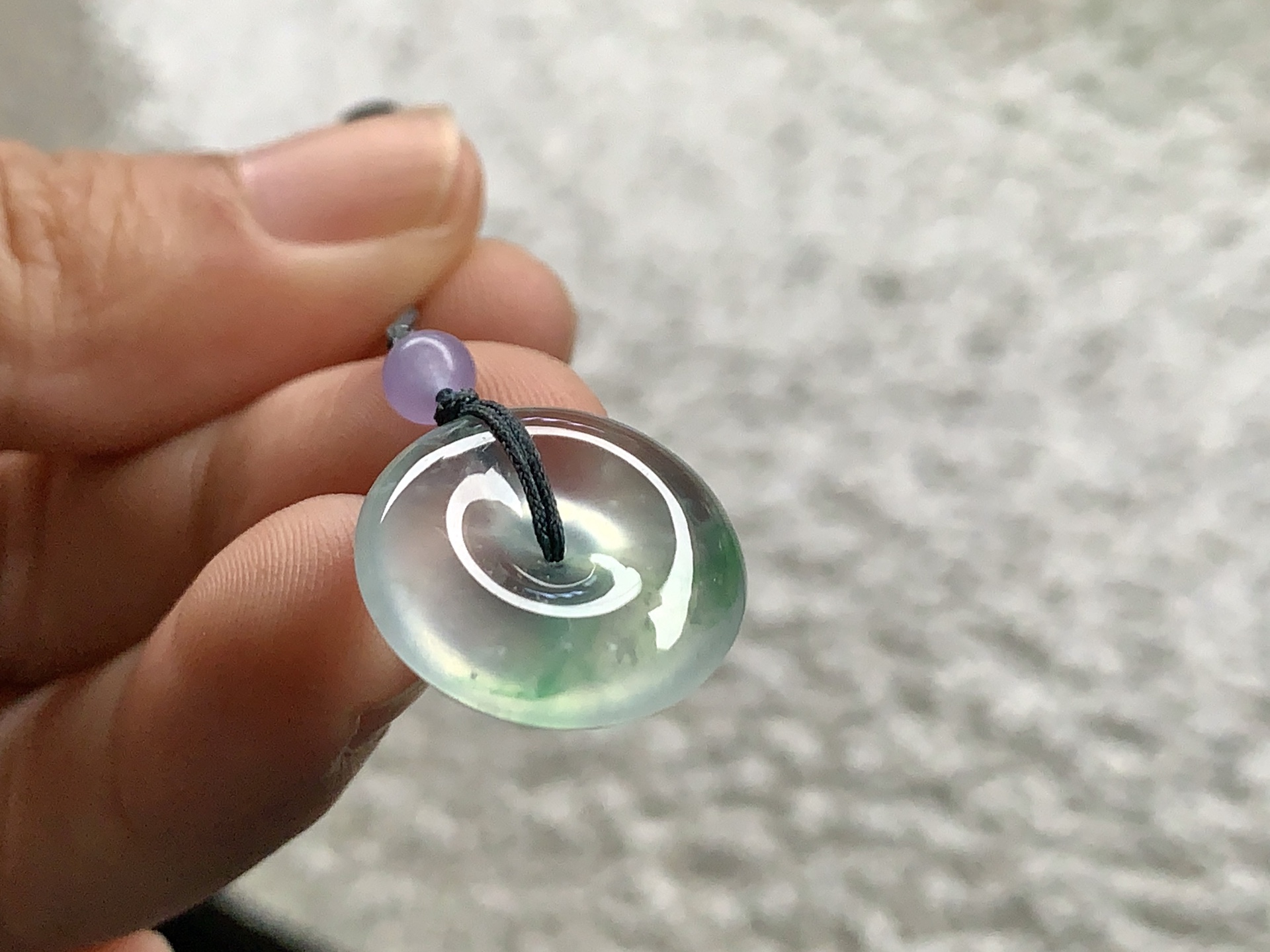 ️ 飘绿平安扣，尺寸：16.6×5，温润雅致，传世佳品