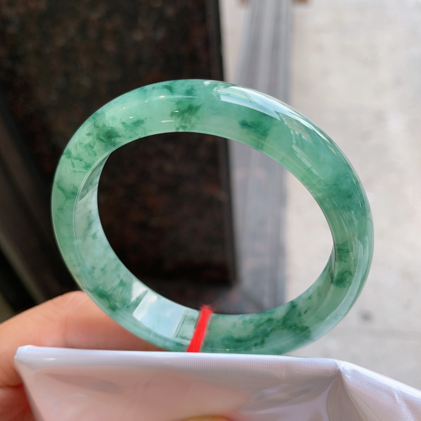 正圈飘花，无裂，花色漂亮