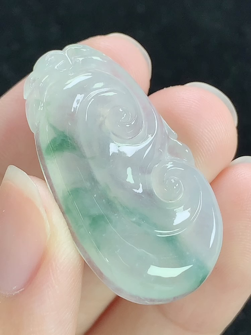 冰飘花如意，无裂，尺寸34.7-19.1-4.5mm，j05hwa