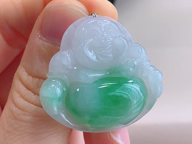 ️ 笑佛，无裂，尺寸32.4-29.6-7.5mm，包A附证书