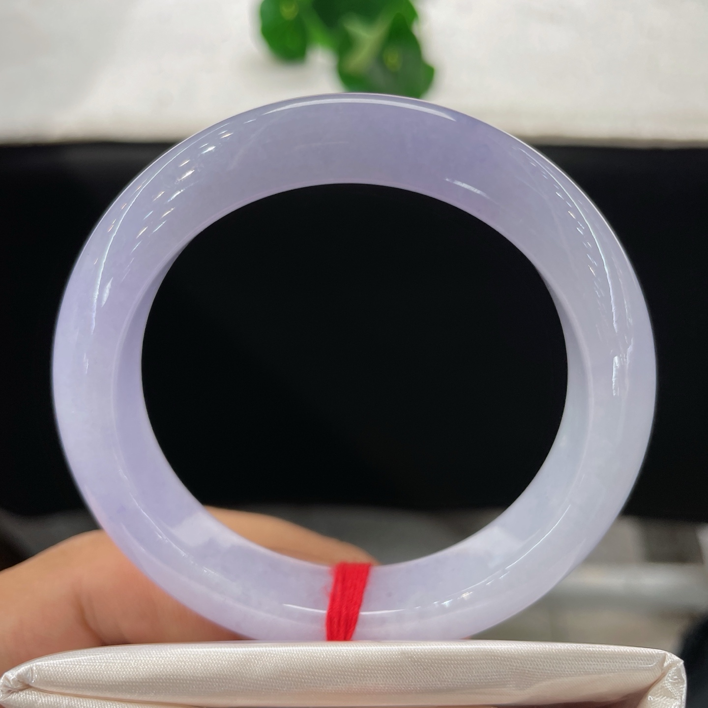 天然翡翠手镯 圈口54.6/12.2/9.0，老坑料冰紫正圈，54/55可戴，冰玉凝烟紫，圆镯揽清欢