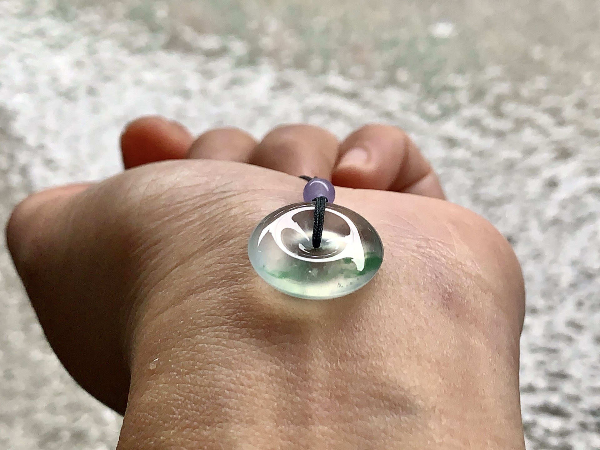 ️ 飘绿平安扣，尺寸：16.6×5，温润雅致，传世佳品