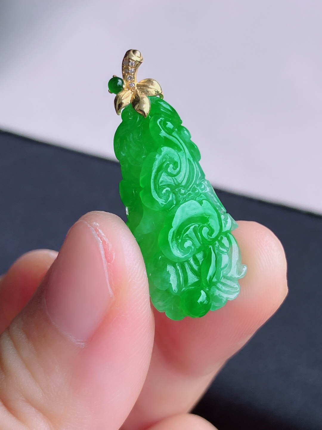 ️翠绿百财，色美清爽，尺寸34/28.6/14.3/7/自然光实拍