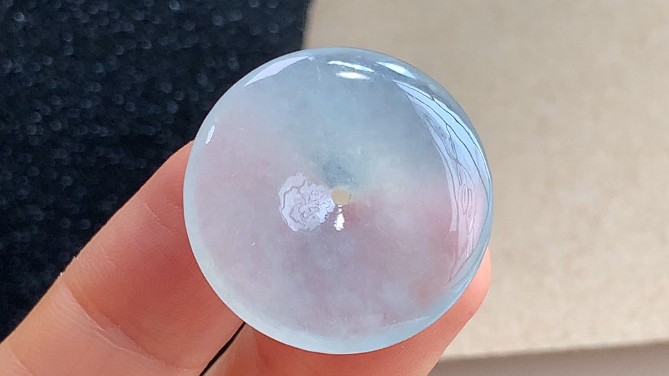 ️ 平安扣，无裂，尺寸24.6-4.5mm，包A附证书9516