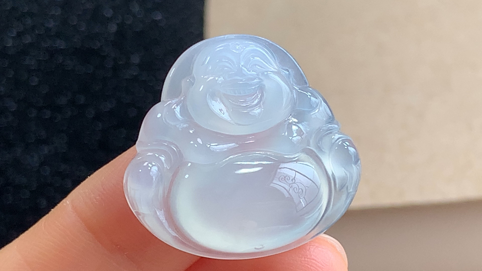 ️ 笑佛，无裂，尺寸25.4-23.6-5.6mm，包A附证书