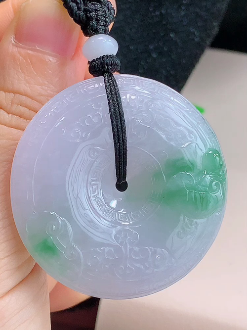 ️ 雕花平安扣，尺寸43.6-12.1mm，包A附证书