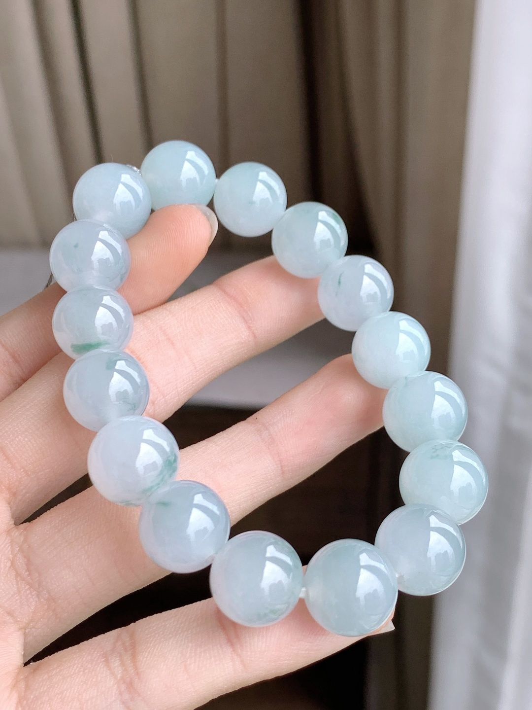 珠子，冰飘花手串圆珠子手串，性比高，12.2mm，49.2克