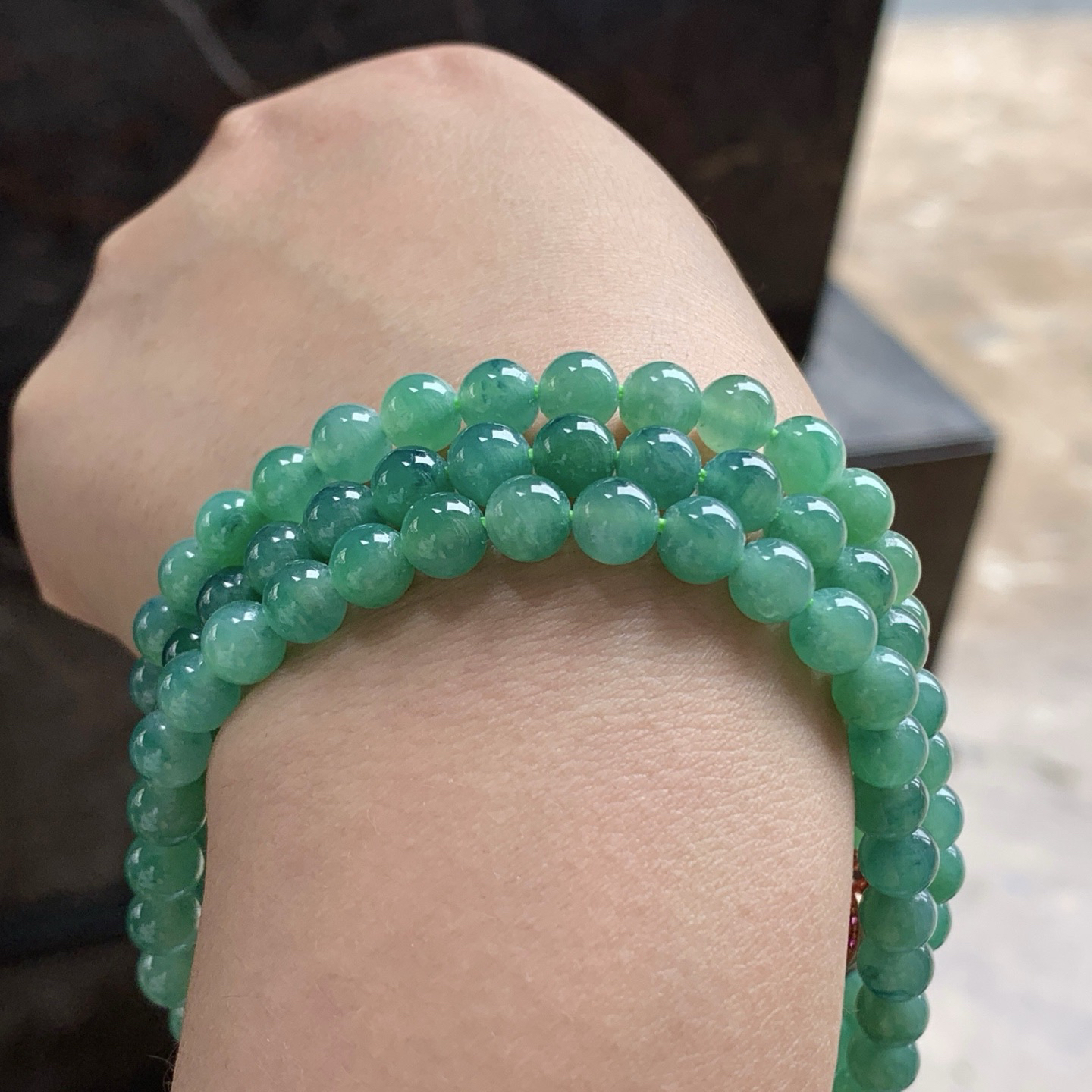 绿色珠链^_^鲜艳