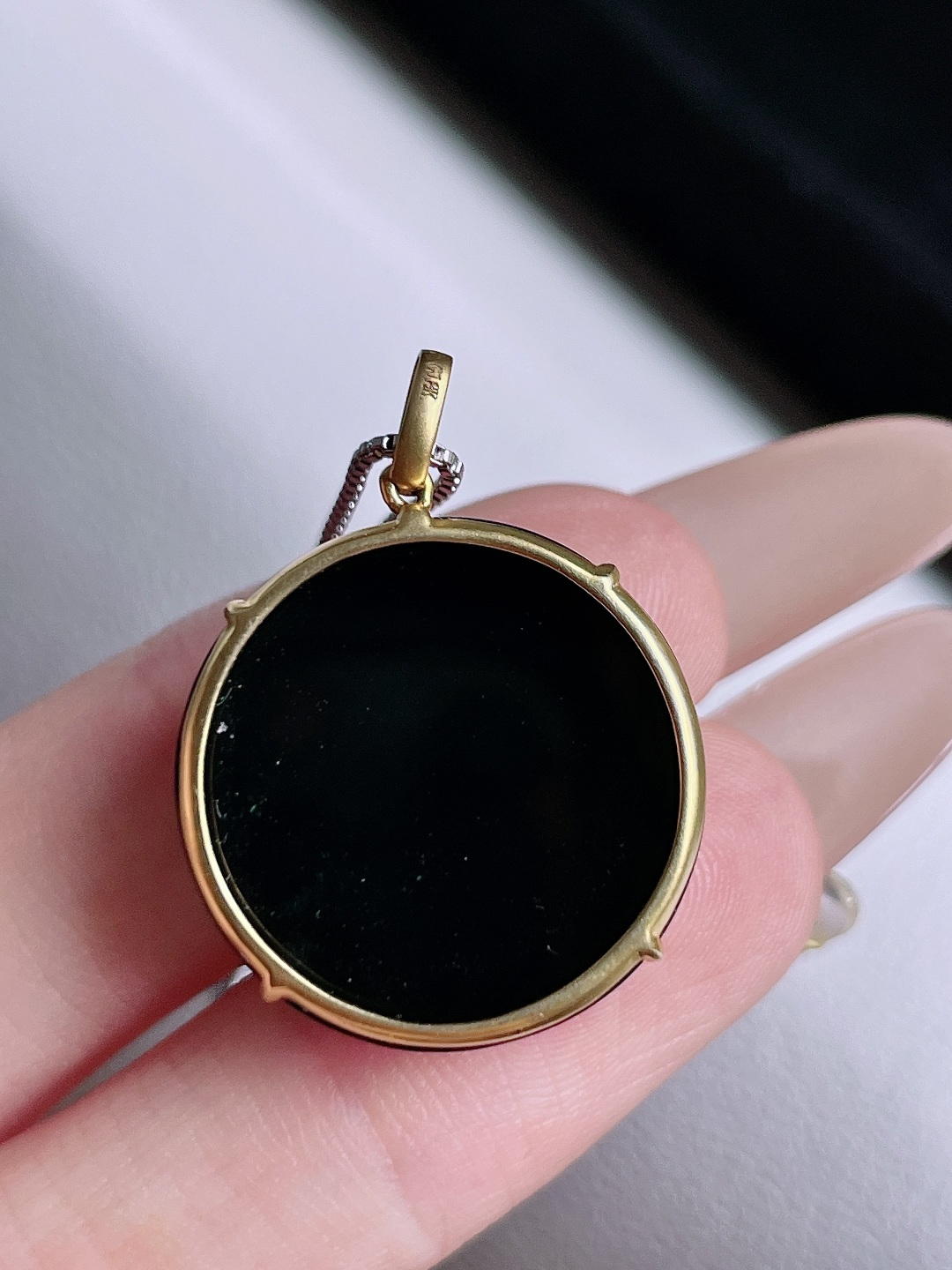 ️ 精品墨翠佛 老坑油润 打灯全绿18k金镶嵌 整体 27.2 裸石 20.5/6.2