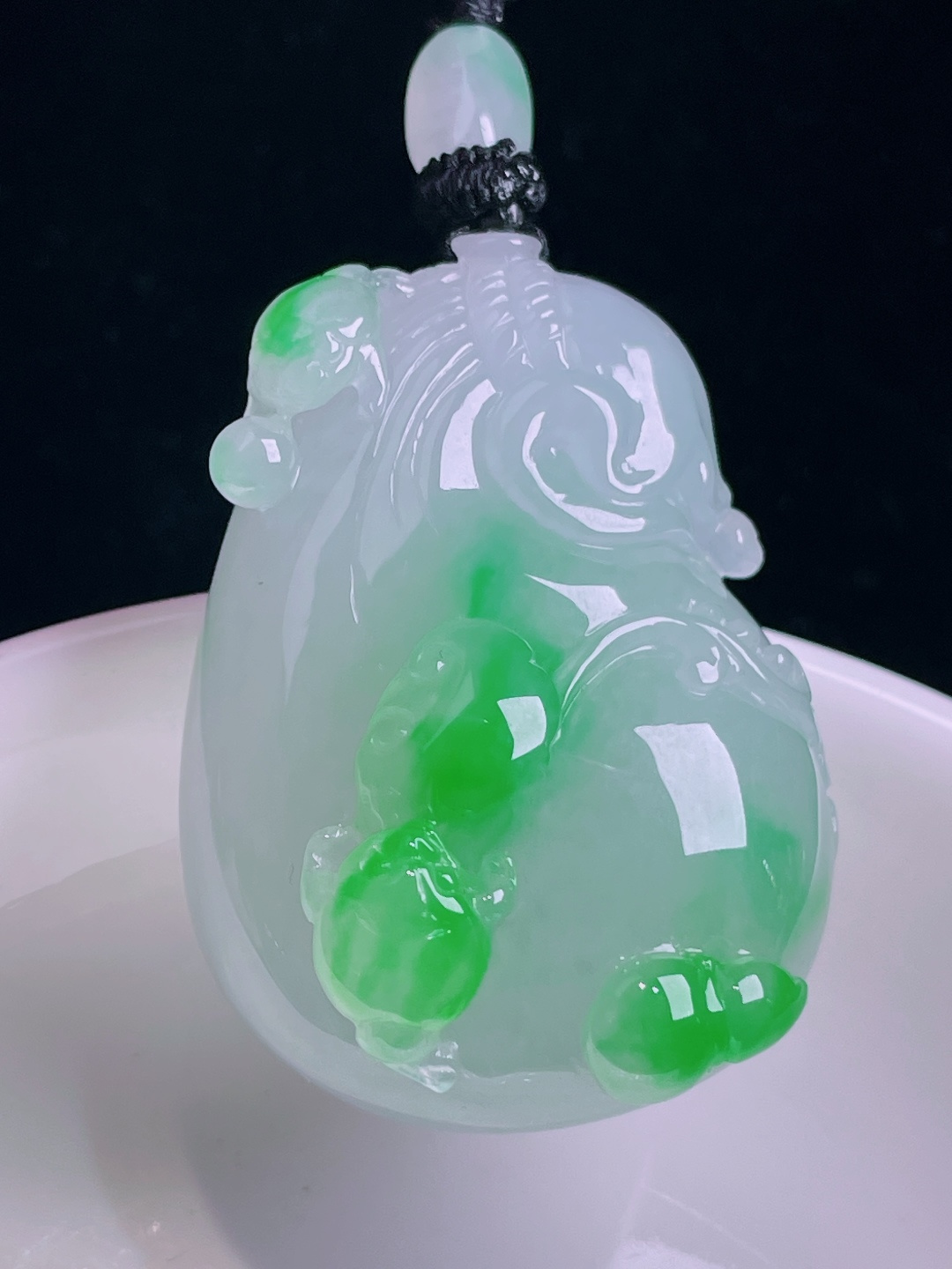 冰绿钱袋，老种起光，细底通透，0906