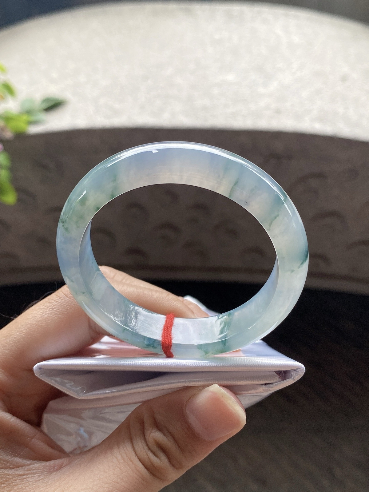 圈口51-12.5-8.5    【冰紫飘花正圈手镯】圈口50  51可戴  质地细腻