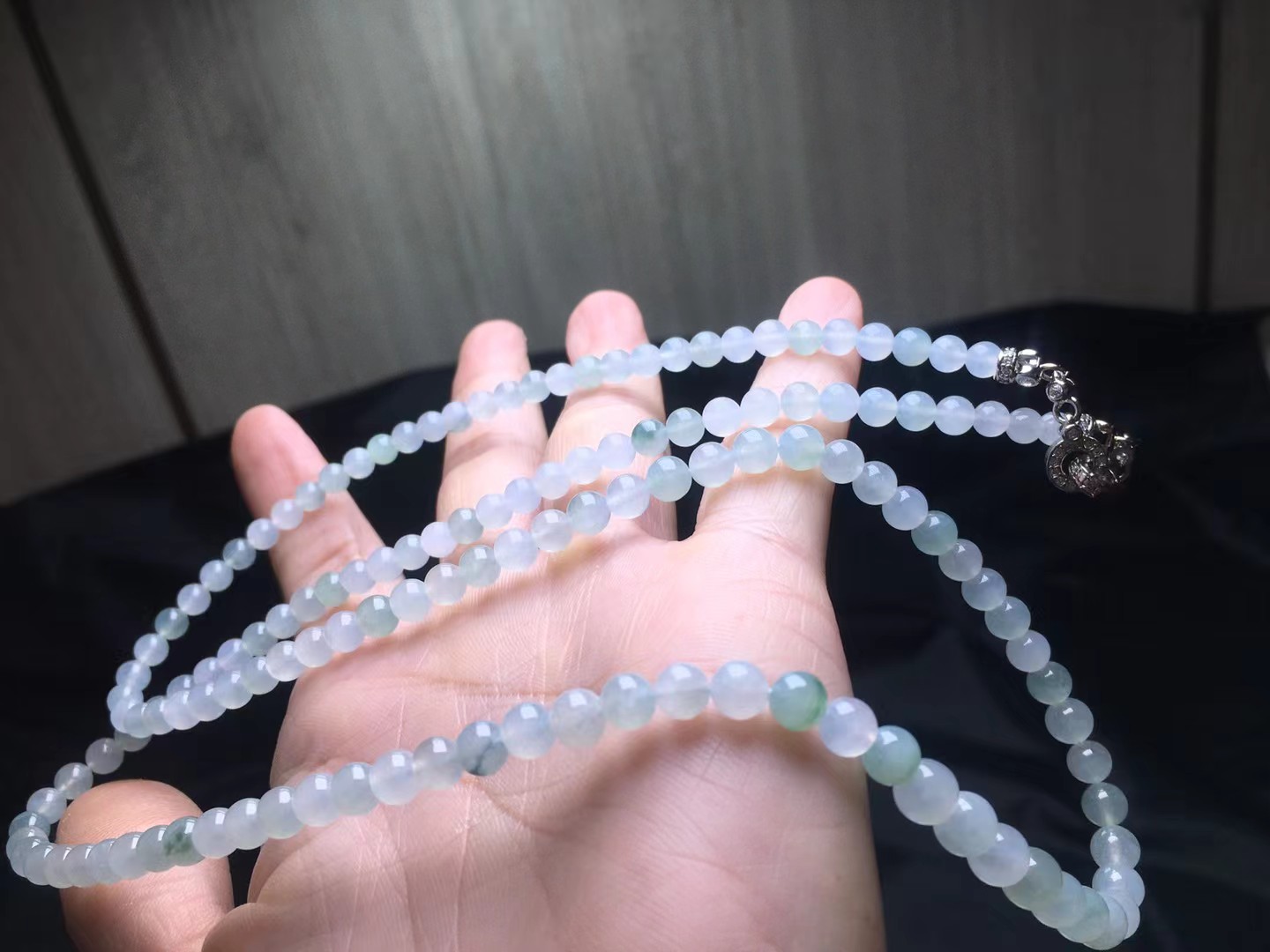 ️ 种珠链，卡5.8～4.9mm，137颗，种好，玉质细腻，均匀，实物颜色更美