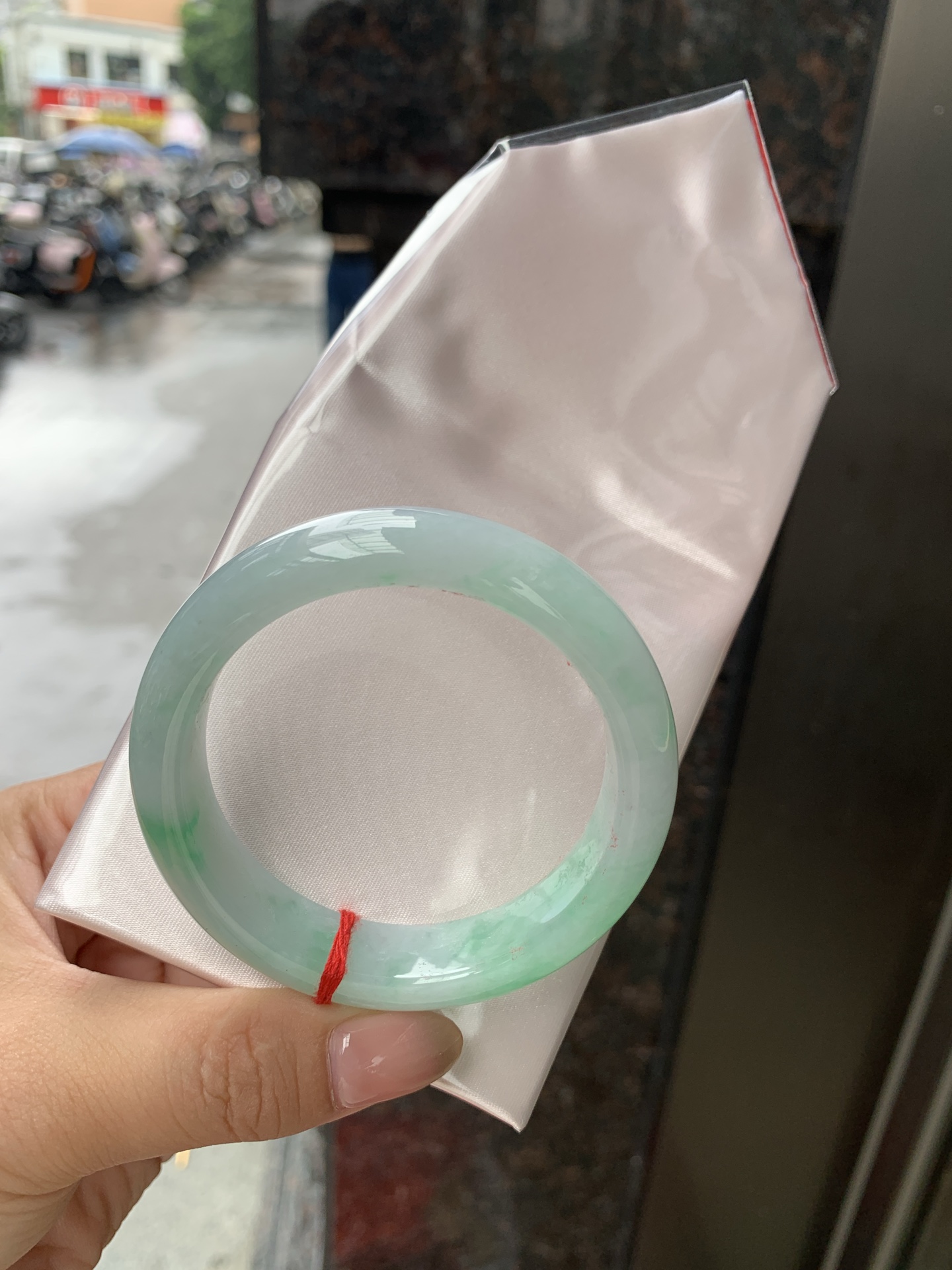 飘绿正圈,0906-N1516-2,打灯纹，有沙眼扣手