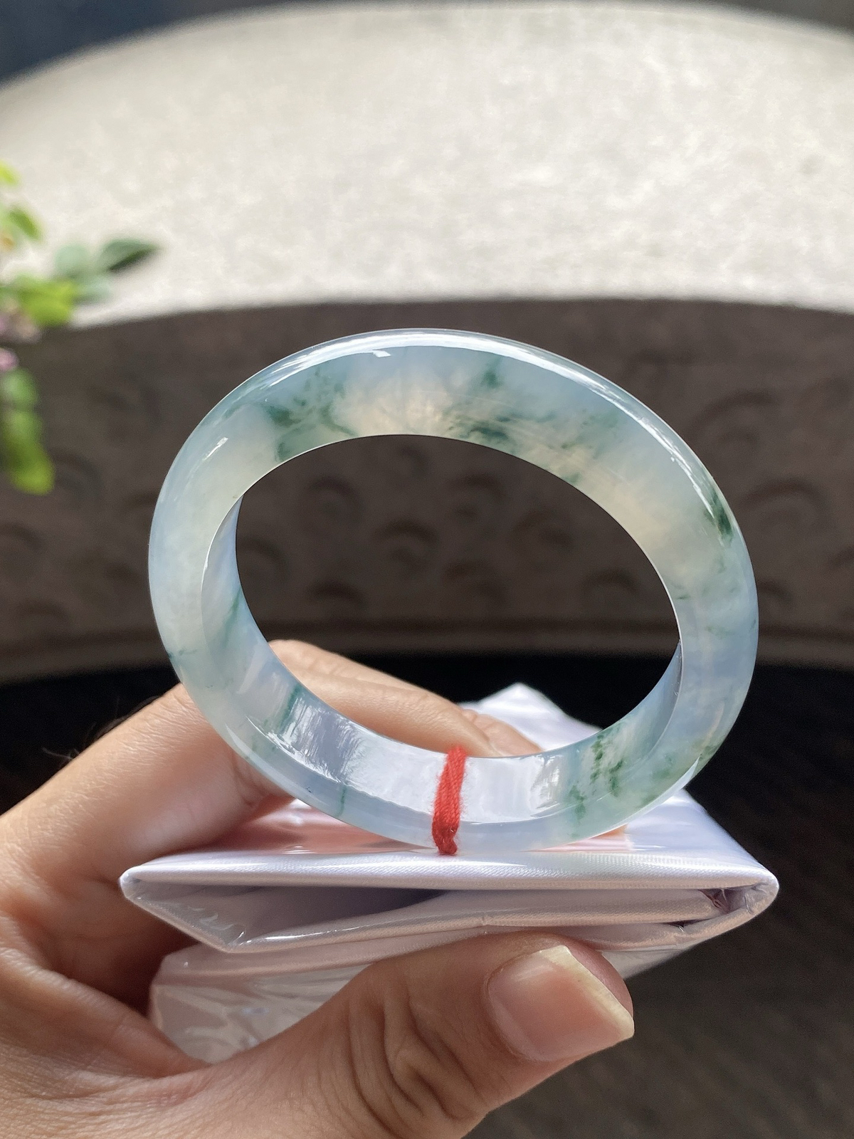 圈口51-12.5-8.5    【冰紫飘花正圈手镯】圈口50  51可戴  质地细腻