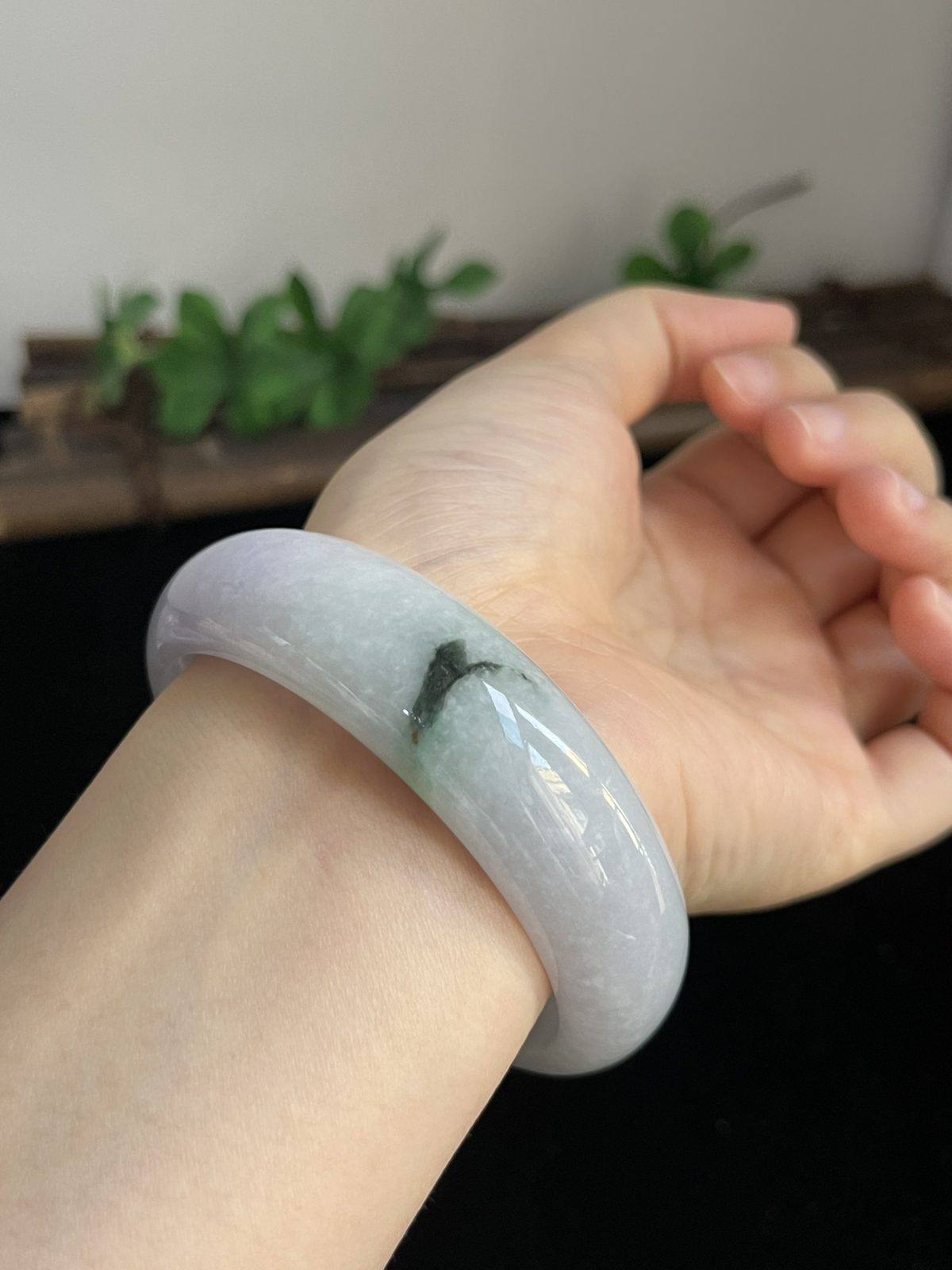 正圈58.5圈口，翡翠手镯