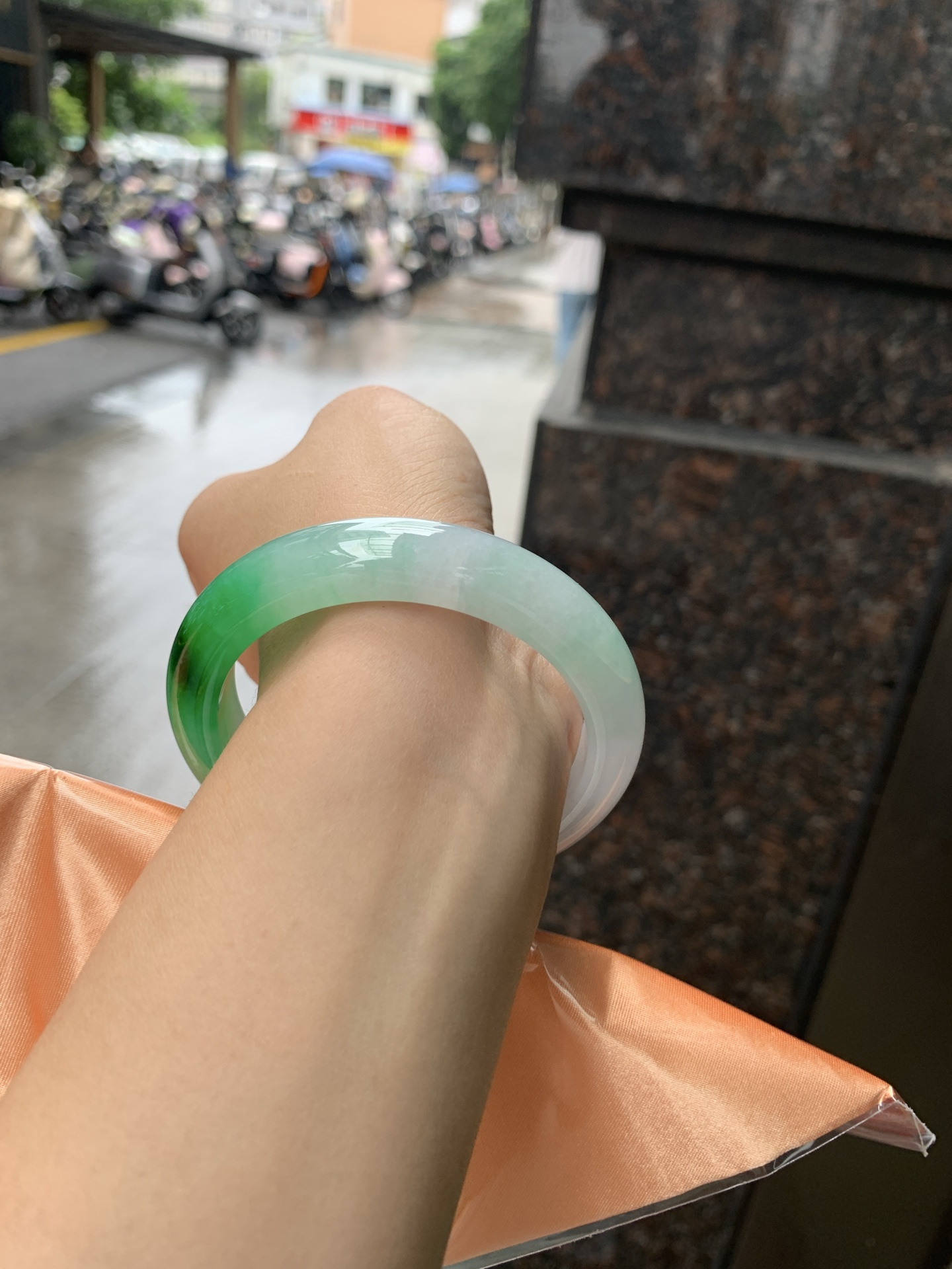 阳绿春彩正圈,0906-N1518,打灯纹裂