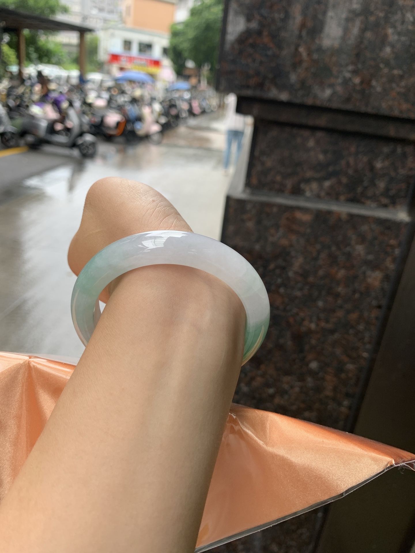 阳绿春彩正圈,0906-N1518,打灯纹裂