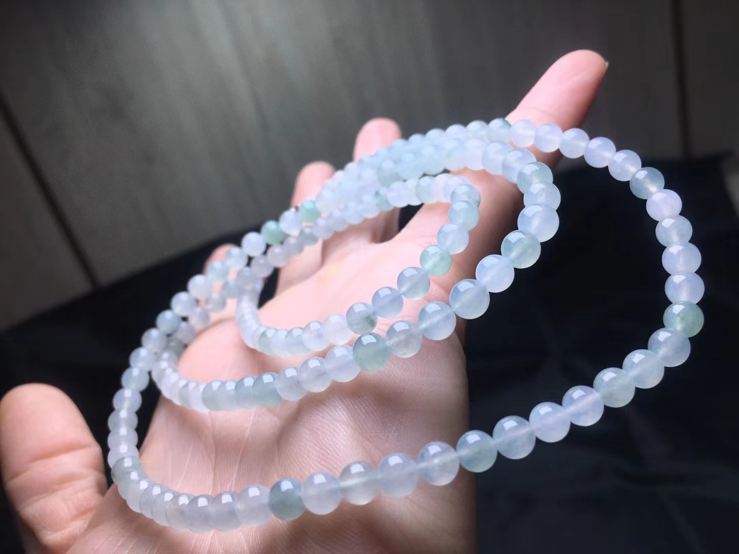 ️ 种珠链，卡5.8～4.9mm，137颗，种好，玉质细腻，均匀，实物颜色更美