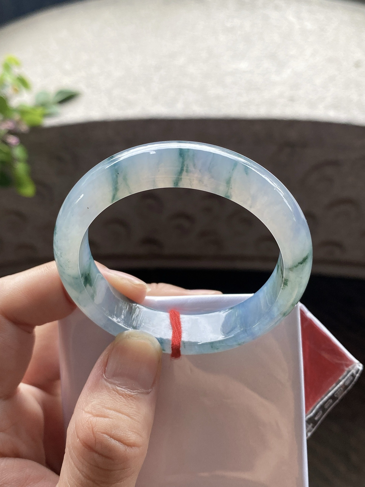 圈口51-12.5-8.5    【冰紫飘花正圈手镯】圈口50  51可戴  质地细腻