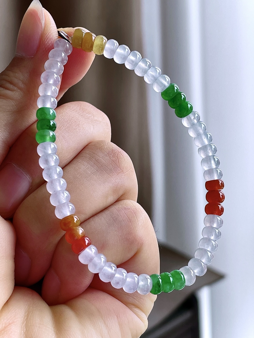 冰多宝手串算盘珠珠子手串,性比高,尺寸5.2-3.1mm,重量11克
