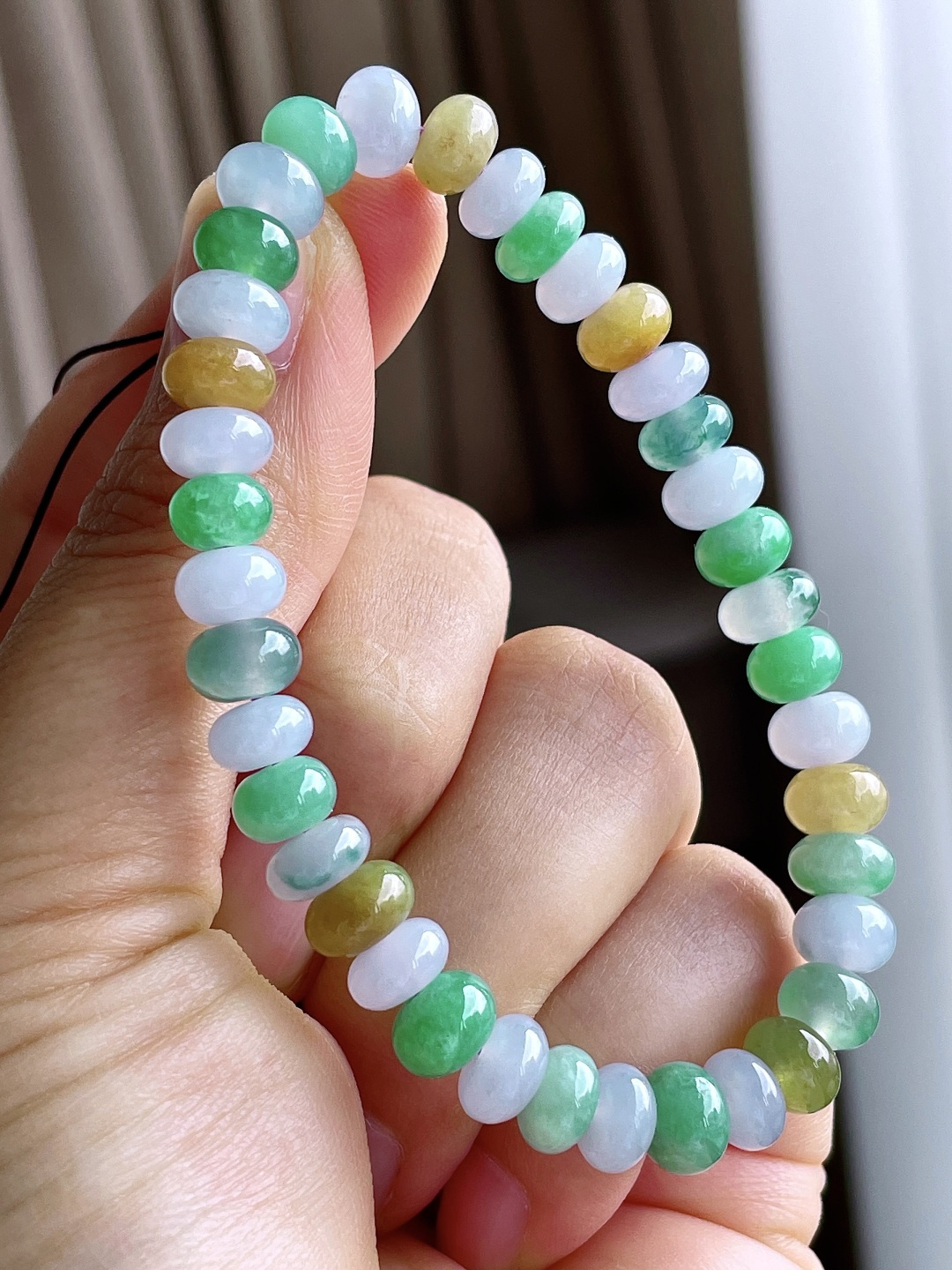 冰多宝手串算盘珠珠子手串，性比高，尺寸7.7-4.2mm，重量19.6克