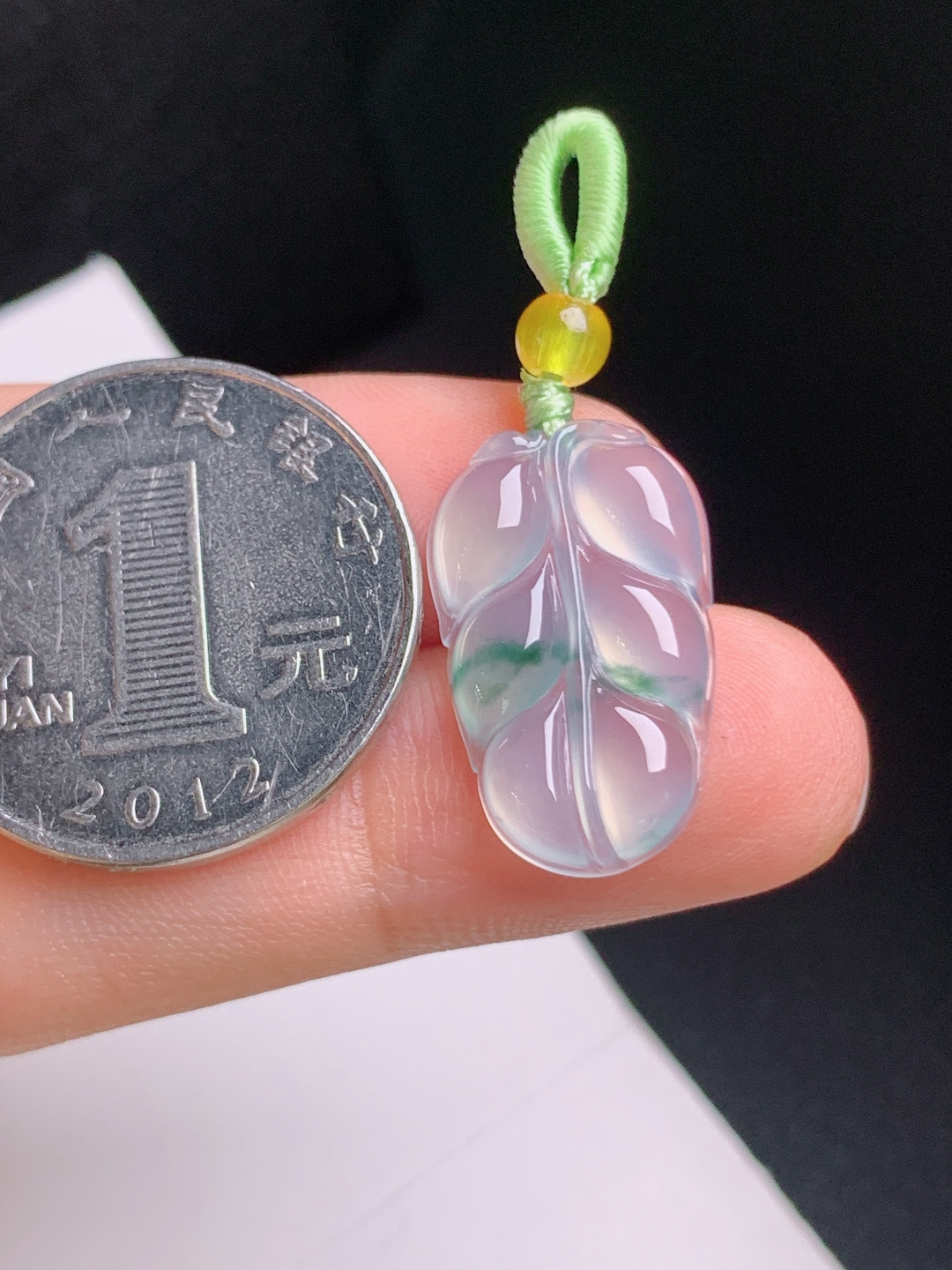 冰种飘花树叶，莹润灵动，金枝玉叶，事业长青 49