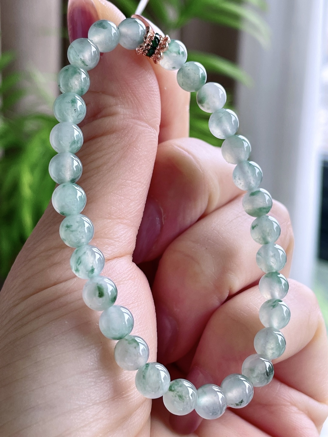珠子冰飘花手串圆珠珠子手串,性比高,尺寸6mm,重量11.5克