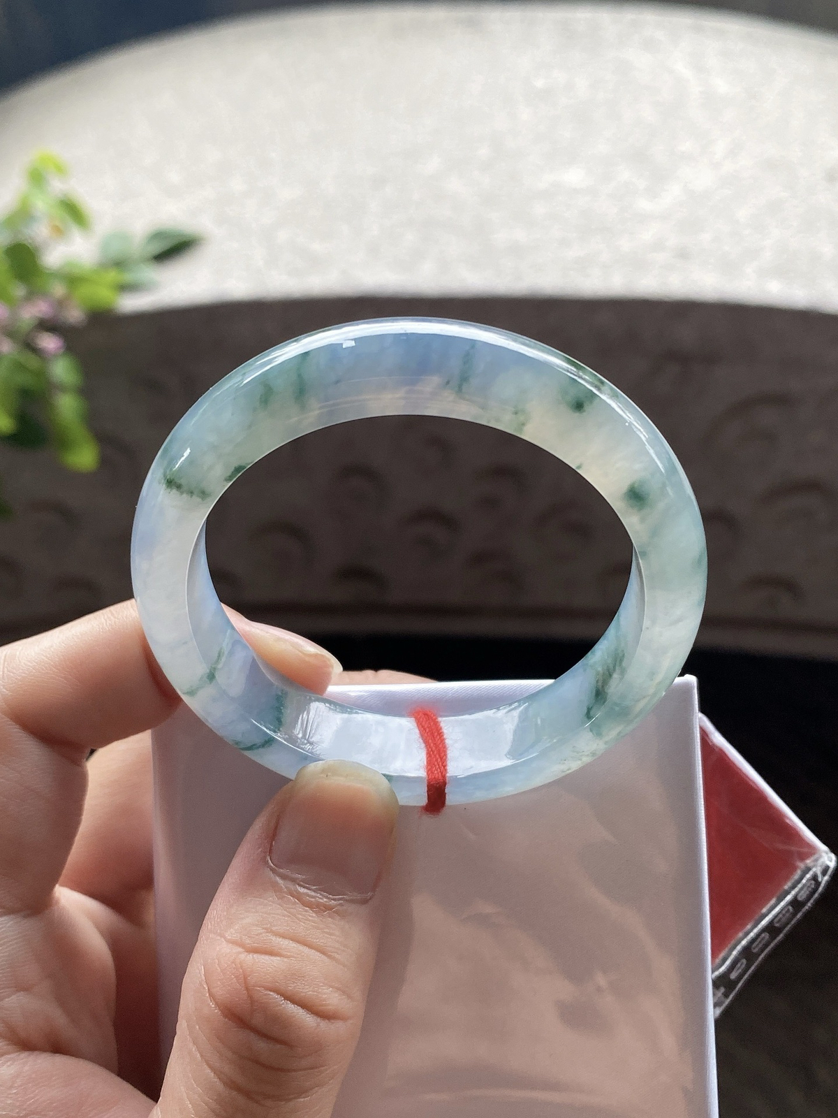 圈口51-12.5-8.5    【冰紫飘花正圈手镯】圈口50  51可戴  质地细腻