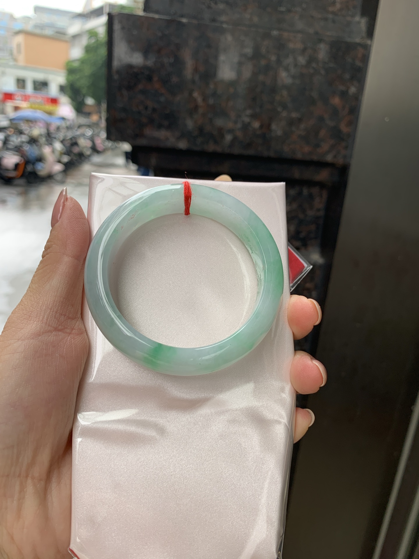 飘绿正圈,0906-N1516-2,打灯纹，有沙眼扣手