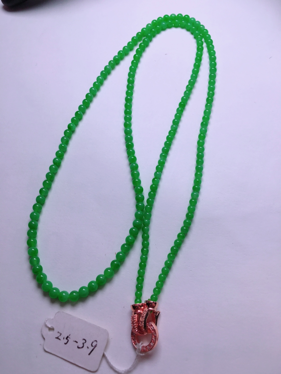 ️绿珠子项链，晶莹剔透，新颖时尚，2.5-3.9