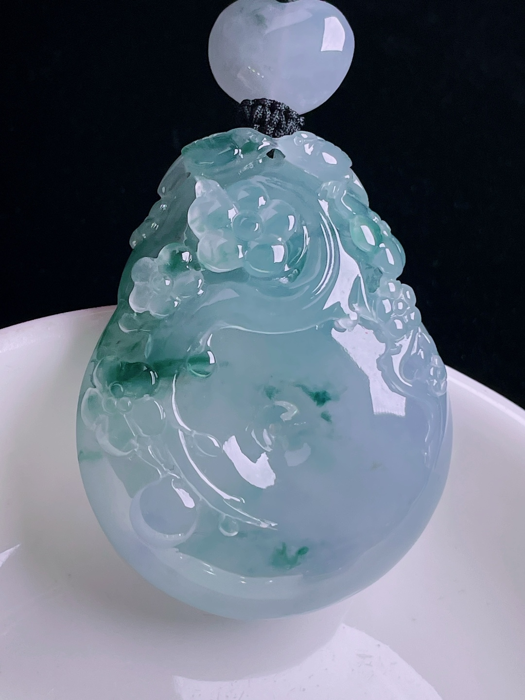 平安扣，老种起光，细底通透，尺寸：45.5/35.7/11.7mm0906