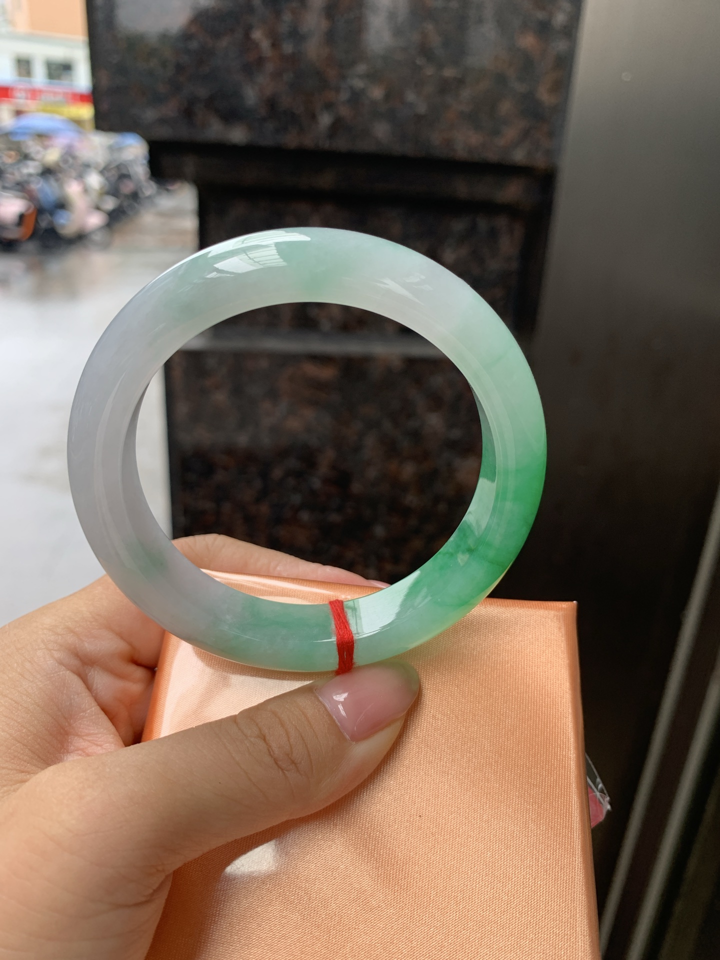 阳绿春彩正圈,0906-N1518,打灯纹裂